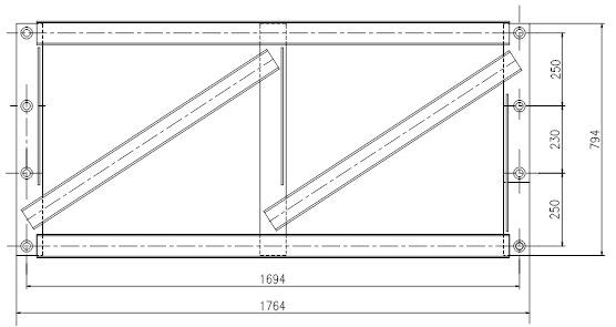 Firm Bailey Bridge Components Bracing Vertical Frame For TR / QR