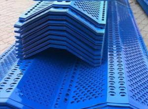 China Mesh Construction 1.0mm Windbreak Fence Panels Electrostatic Powder Spraying wholesale