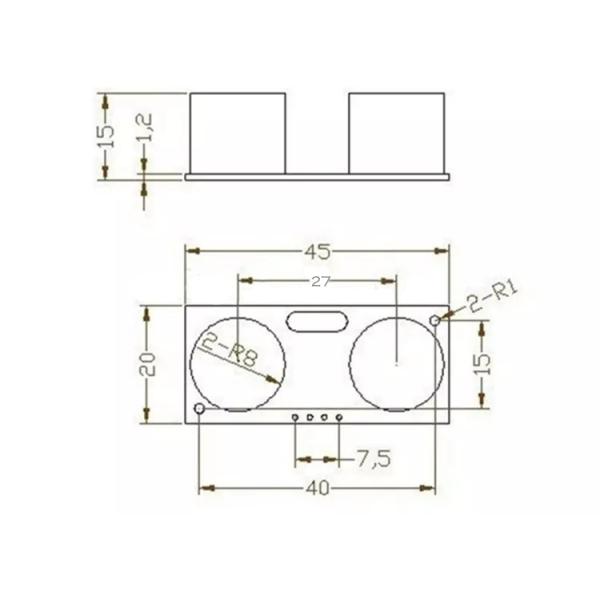 Ultrasonic Sensor Module HC SR04 DC5V Distance Measuring Sensor