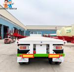 3 axles container flat bed semi trailer with twist locks