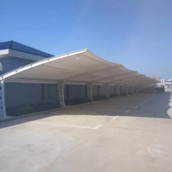 Prefabricated PVC Tensile Structure White Tension Fabric Awnings