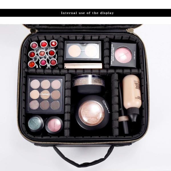 Women H4 inches Professional Makeup Bag Organizer with EVA Divider