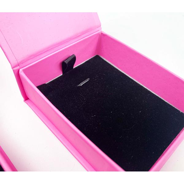 Custom Logo Printed Die Cut Magnetic Paper Jewelry Gift Box For Necklace Ring Packaging
