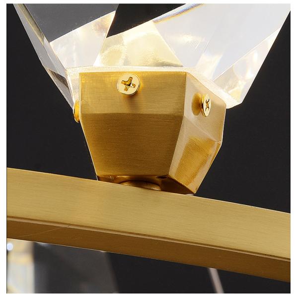 Modern Circle Rectangle Chandelier Lighting Living Dining Room Diamond Crystal Hanging Lamp(WH-CY-185)