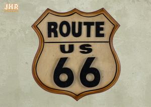 China Classic Route US 66 Wall Signs Wooden Wall Plaques Antique MDF Pub Sign Wall Decor wholesale