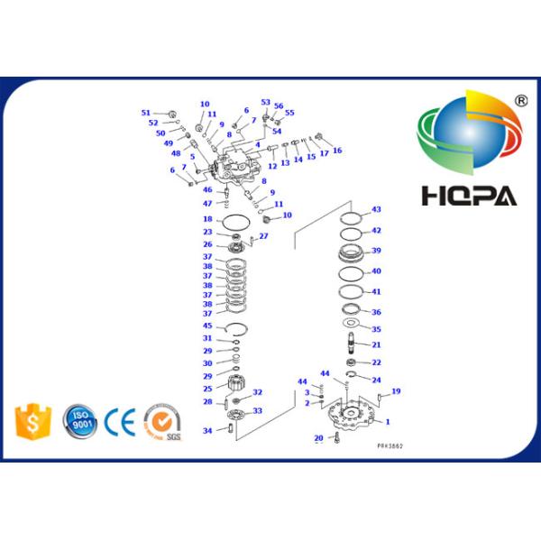 708-7T-00470 708-7T-00480 Swing Motor Seal Kit for Komatsu PC60-7 PC75UU