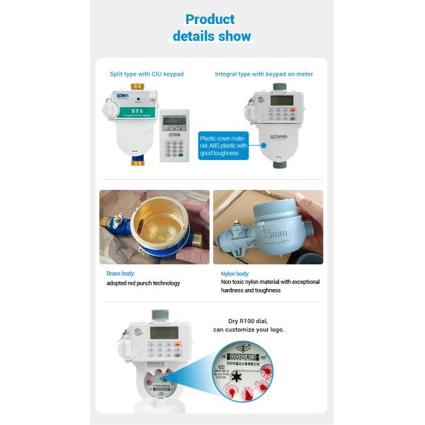Prepayment Water Smart Meter Sts Prepaid Water Meter with Customer Interface Unit