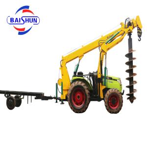 China Hydraulic low price vertical post hole digger machine for foundations construction wholesale