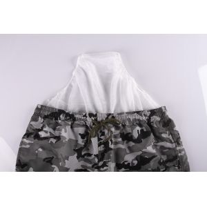 Olive Camouflage Mens Elastic Waist Board Shorts
