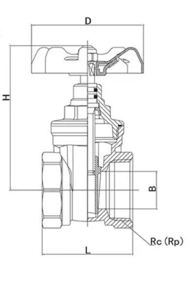Gate Valve Pn16 W Ith Female Thread Brass