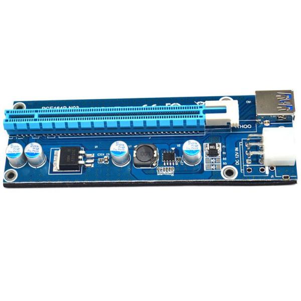 PCI-E VER006S PCI-E 1x to 16x Riser Card Adapter With USB Extender Express Adapter USB 3.0 ST 6Pin Power Supply Cable