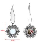 Diy Printable Blank Metal Sublimation Christmas Hanging Snowflake Ornament