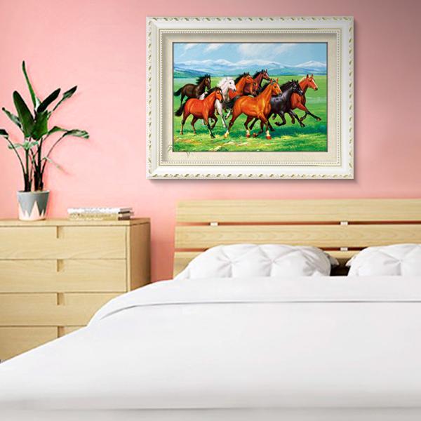 Running Black Horses Image 3D Lenticular Pictures For Advertisement