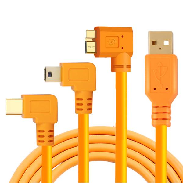 Quality Micro B Type C 8pin 90 Degree Cable For Camera To Computer Data Transfer for sale