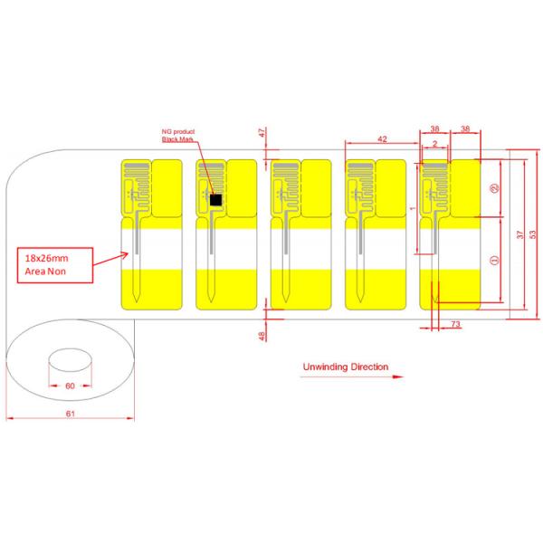 Waterproof Disposable UHF RFID Tag Sticker , Jewelry RFID Label Tag