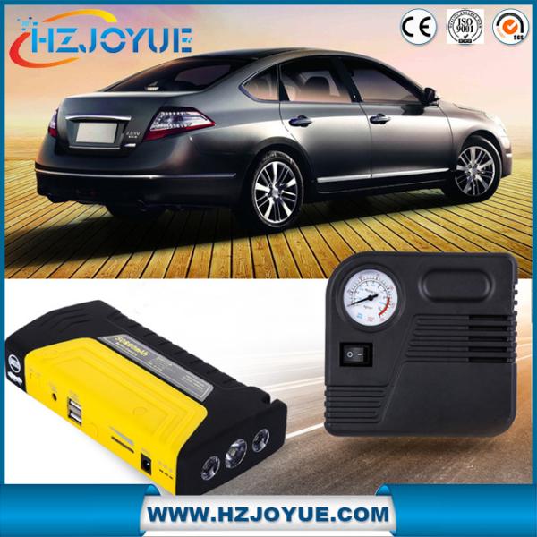 Quality 12v car jump starter with tire air pump compressor emergency hammer for sale