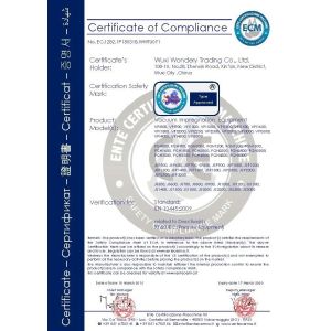 Wuxi Wondery Industry Equipment Co., Ltd Certifications