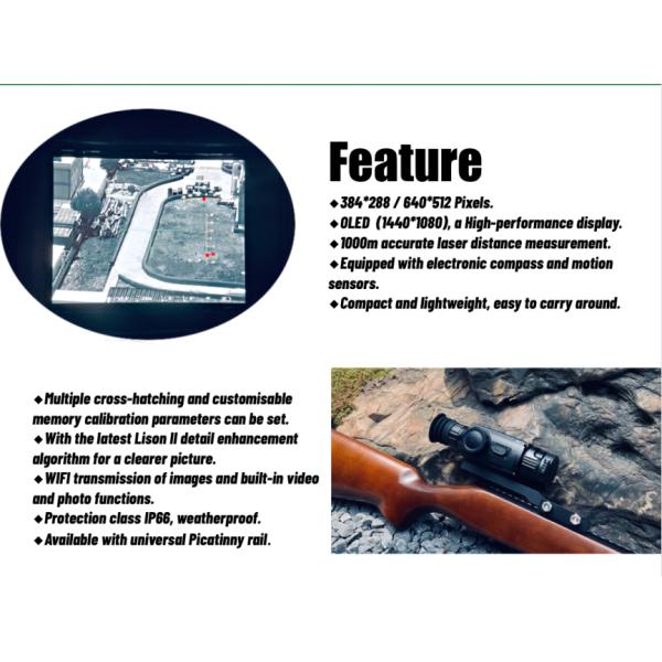 Outdoor RS5 Thermal Imaging Scope HD Infrared Night Vision Monocular With 1000m Laser Rangefinder