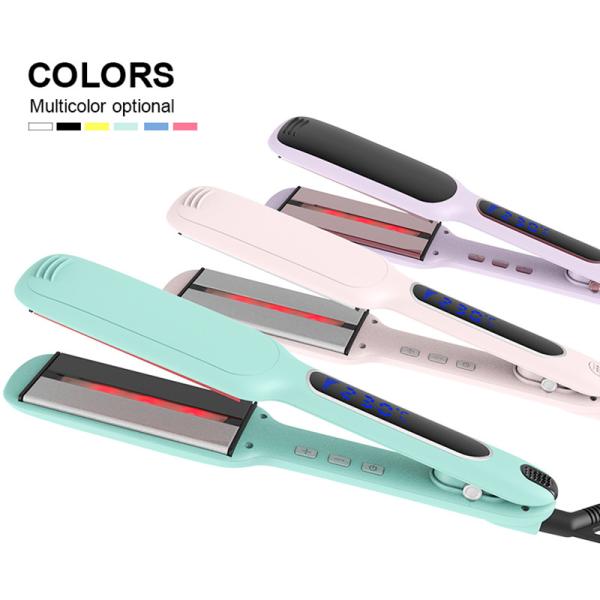 LCD Display Infrared Hair Straightener , 35W Hot Tools Professional Flat Iron