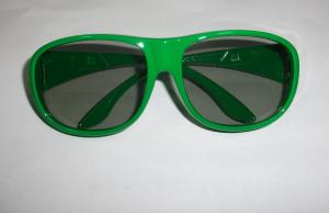 China Green Plastic Circular Polarization 3D Glasses For Cinema Big Size wholesale