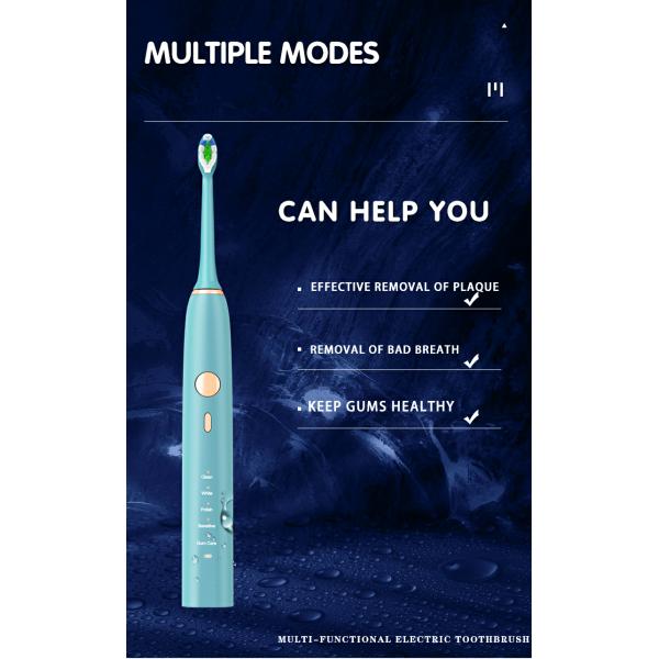 H6 Plus Ultra Sonic Toothbrush Rechargeable Electric With Replacement Heads