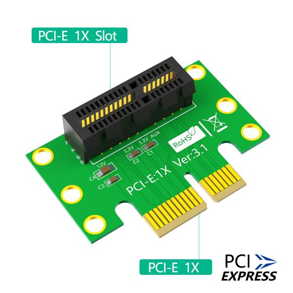 PCI Express 1X Riser Card 270-Degree Angle 43x23x13mm