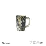 12 OZ Custom Stoneware Mugs Glossy Glaze With Decal Logo Eco Friendly