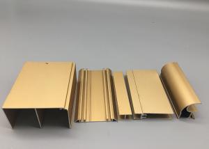 China Sandy Blasted Anodized Aluminum Profiles Gold Anodizing Extruded Profiles Aluminium wholesale