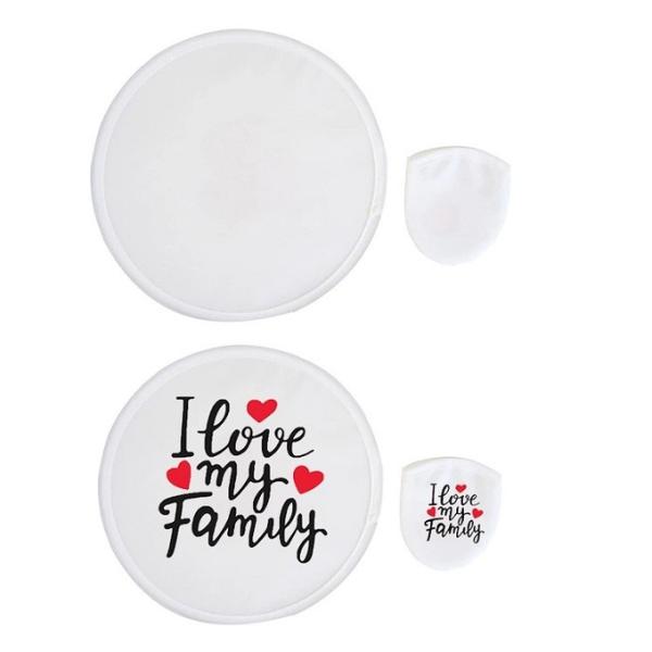 DIY Custom Sublimation Frisbee 25cm Blank Round Sublimation Foldable Fan