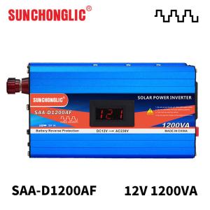 China Input 15VDC 1200 Watt Solar Inverter 1200va 12v 220v Quiet Operation wholesale
