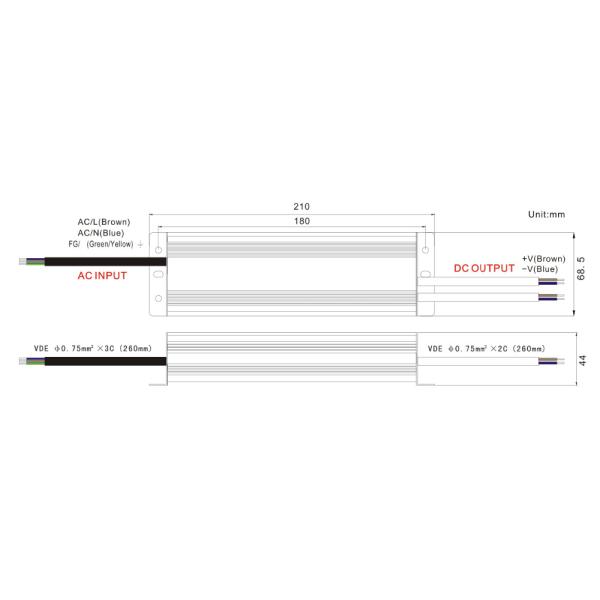 100W 12v Led Strip Light Driver , IP67 Waterproof Led Driver Transformer