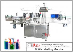 China Adjustable Automatic Sticker Labeling Machine / Bottle Labeling Equipment Speed 120 BPM on sale