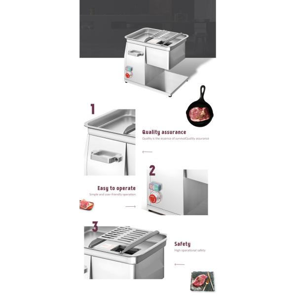 Table Type Stainless Steel Multi Function Fresh Meat Shredding Machine High Power