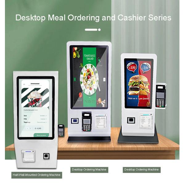 350 Cd/㎡ Food Ordering Kiosk Machine 27in With Voice Assistance