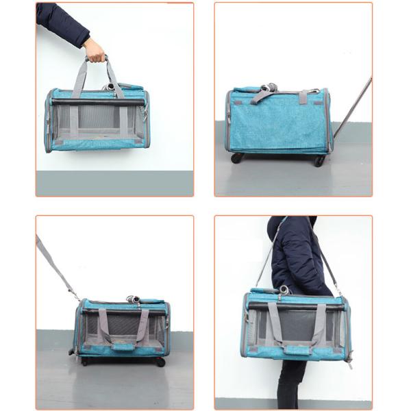 Quality 4 Wheel Pet Trolleys Easy Walk Folding Carriage Pet Stroller For Small Dogs Cats for sale