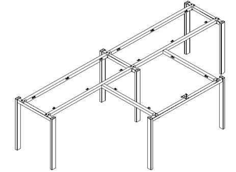 Quality 2 seater T type desktop partition metal frame ,#208 for sale