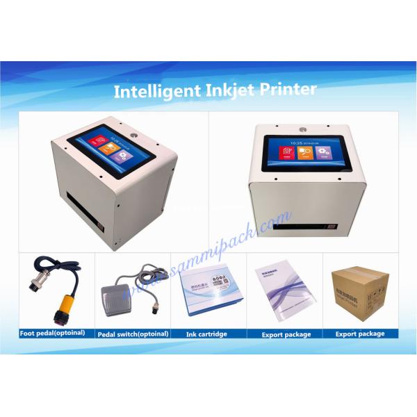 12.7mm Intelligent Thermal Inkjet Printer Tabletop Static Barcode Expiry Date Batch Number Logo Coding Machine for Bags Paper