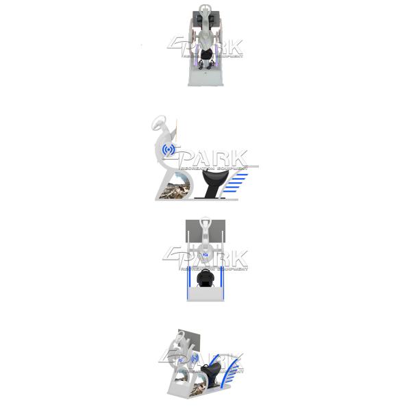 9D Crazy Horse Racing VR Simulator Arcade Game Equipment With Dynamic Platform