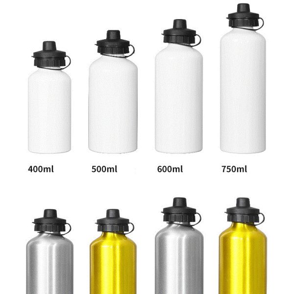 400ml 500ml 600ml 750ml Sublimation Blank Aluminum Sports Water Bottle Custom Logo Sublimation Drink Bottle