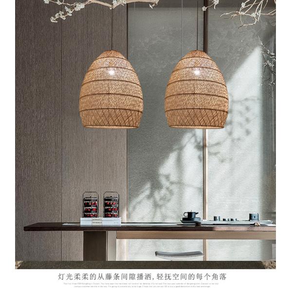 Natural Rattan Lamp Pendant light New Chinese Style Hand-woven Pendant Light(WH-WP-69)