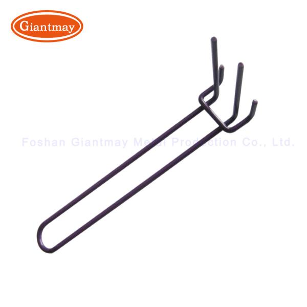 Metal White Perforate Panel Gridwall Euro Hooks Wire Rack Display Hook