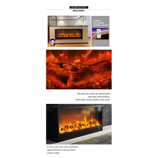 800mm Remote Control Electric Fireplace 32 Inch Christmas Decor Flame