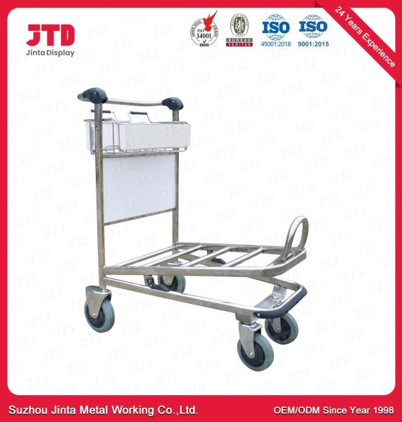 Quality Double Layers Airport Baggage Trolley Hotels Four Wheel Trolley Cart for sale