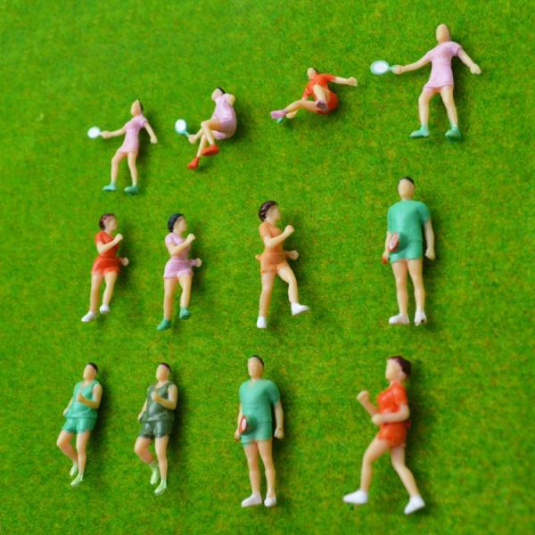 1:50 scale architectural model color sport figures 3.5cm outdoor exercise people