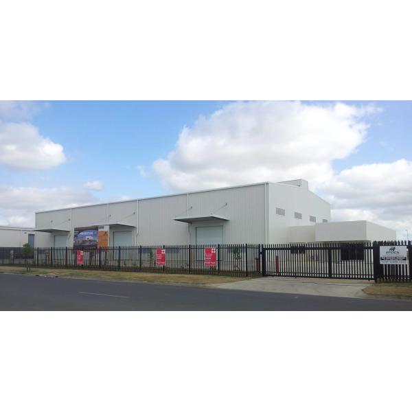 TEKLA Modeling Steel Frame Workshop With Colorful Cladding And Roofing Sheet