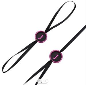Metallic Seal String Hang Tags , Garment Black Hang Tag String