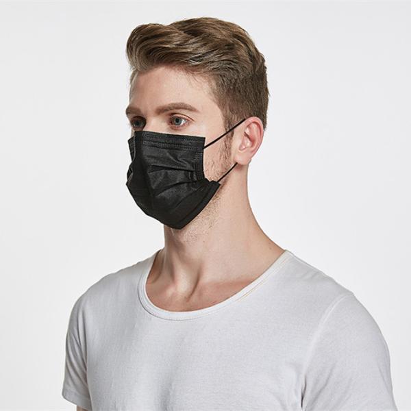 3/4 layer Black Disposable Face Mask Factory Direct Sales Black Disposable Face Mask