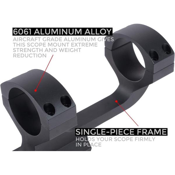 Lightweight 30mm Scope Mount With Integrated Level Bubble Slim Profile
