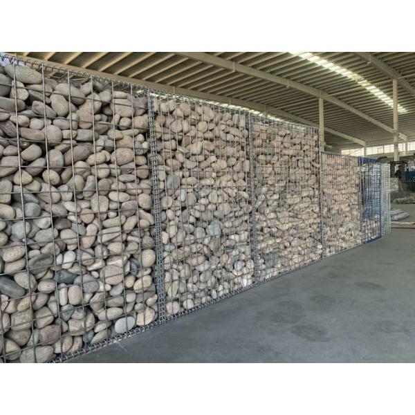 5x5cm Decoration 4mm Galvanized Gabion Baskets 1x1x0.7m