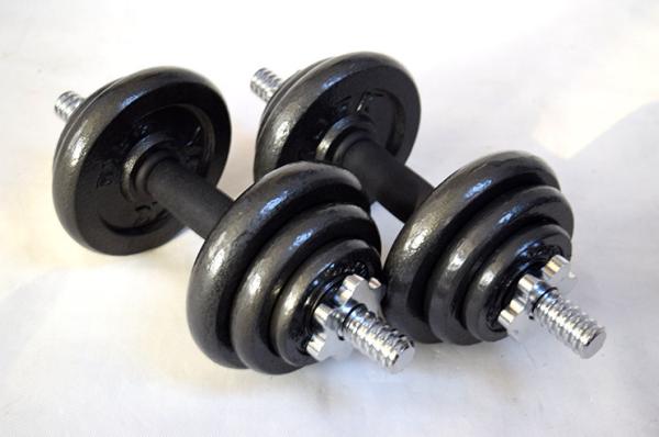 Quality 10kg -60kg adjustable black painting dumbbell with collars  for sale for sale